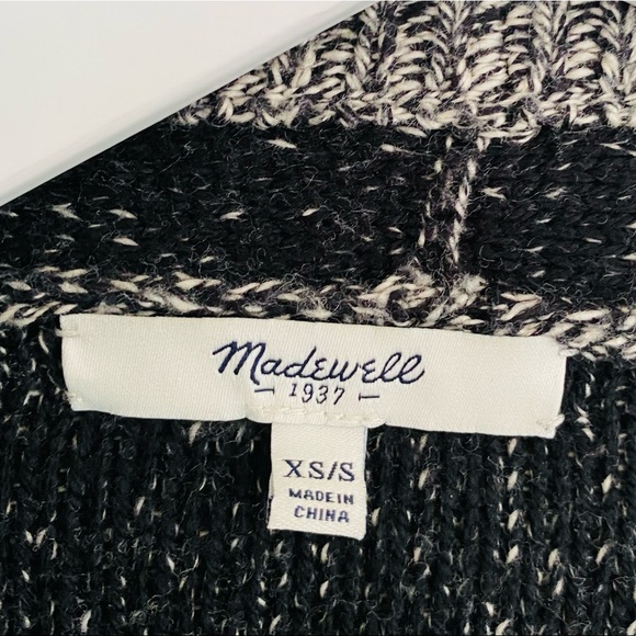 Madewell All Angles Gray & Black Open Front Cardigan Sweater Size XS/S - Picture 6 of 8